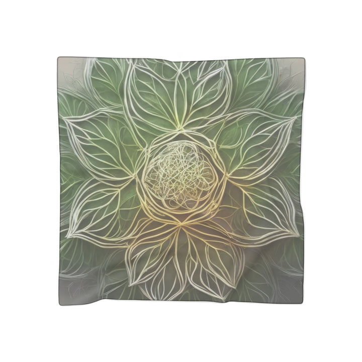 Ethereal Floral Mandala - Poly Scarf - Accessories - g(0D·IO) - Poly chiffon - 50" × 50" -