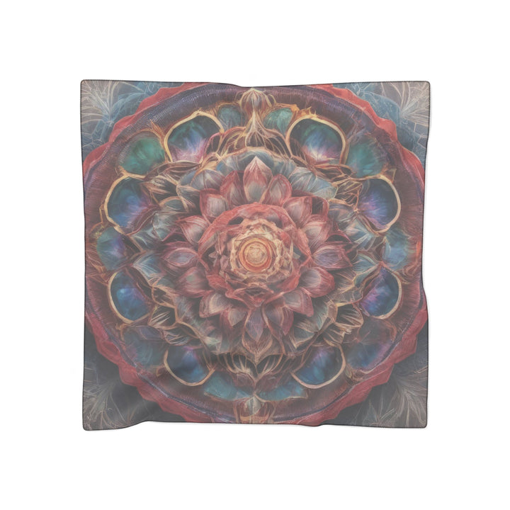 Ethereal Floral Mandala - Poly Scarf - Accessories - g(0D·IO) - Poly chiffon - 25" × 25" -