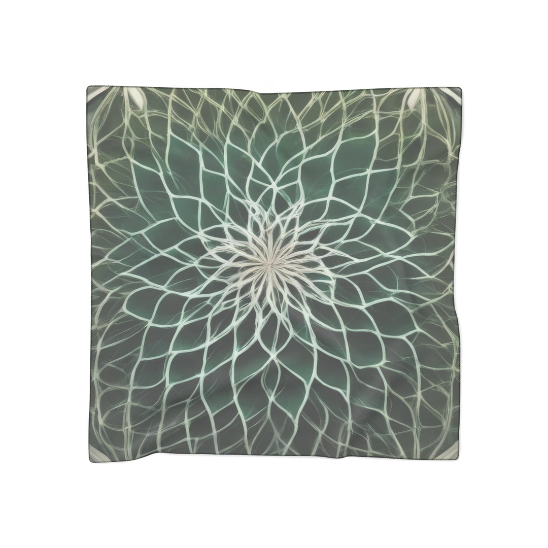 Ethereal Floral Mandala - Poly Scarf - Accessories - g(0D·IO) - Poly voile - 25" × 25" -