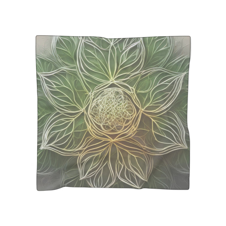 Ethereal Floral Mandala - Poly Scarf - Accessories - g(0D·IO) - Poly chiffon - 25" × 25" -