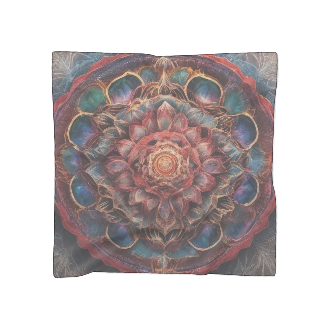 Ethereal Floral Mandala - Poly Scarf - Accessories - g(0D·IO) - Poly voile - 25" × 25" -