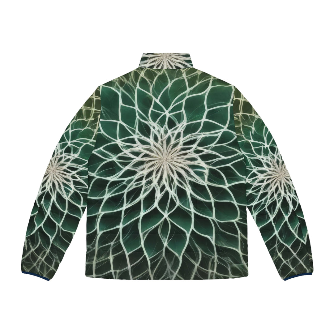 Ethereal Floral Mandala - Puffer Jacket - All Over Prints - g(0D·IO) - S - Black zipper -