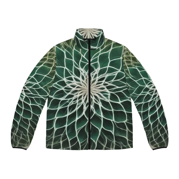 Ethereal Floral Mandala - Puffer Jacket - All Over Prints - g(0D·IO) - S - Black zipper -