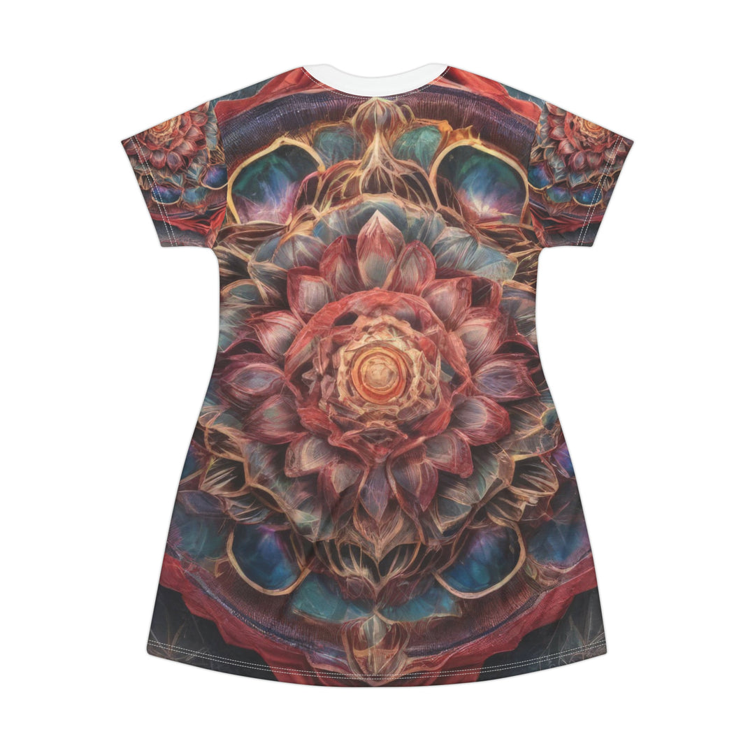 Ethereal Floral Mandala - T-Shirt Dress - All Over Prints - g(0D·IO) - XS - -