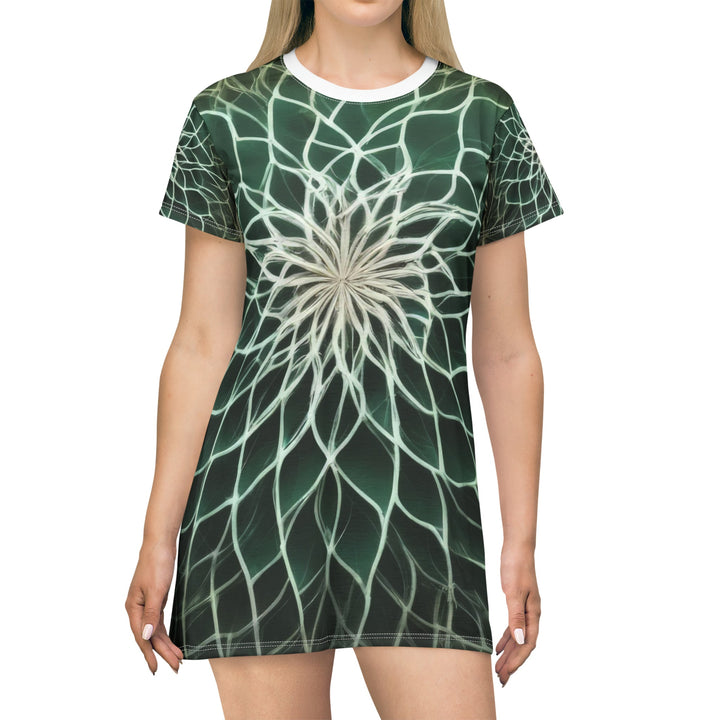 Ethereal Floral Mandala - T-Shirt Dress - All Over Prints - g(0D·IO) - XS - -