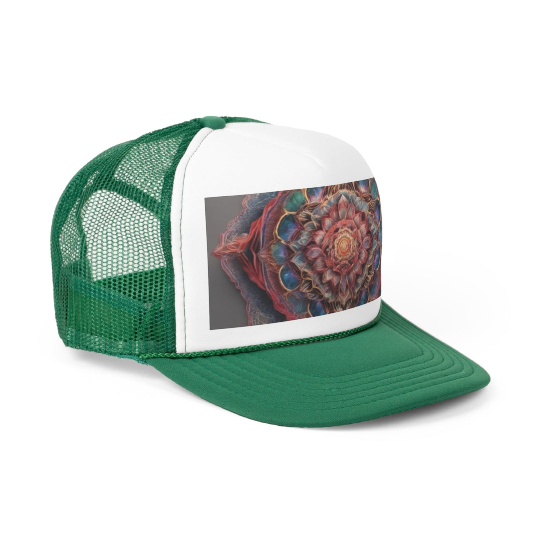 Ethereal Floral Mandala - Trucker Hat - Hats - g(0D·IO) - Pink - One size -