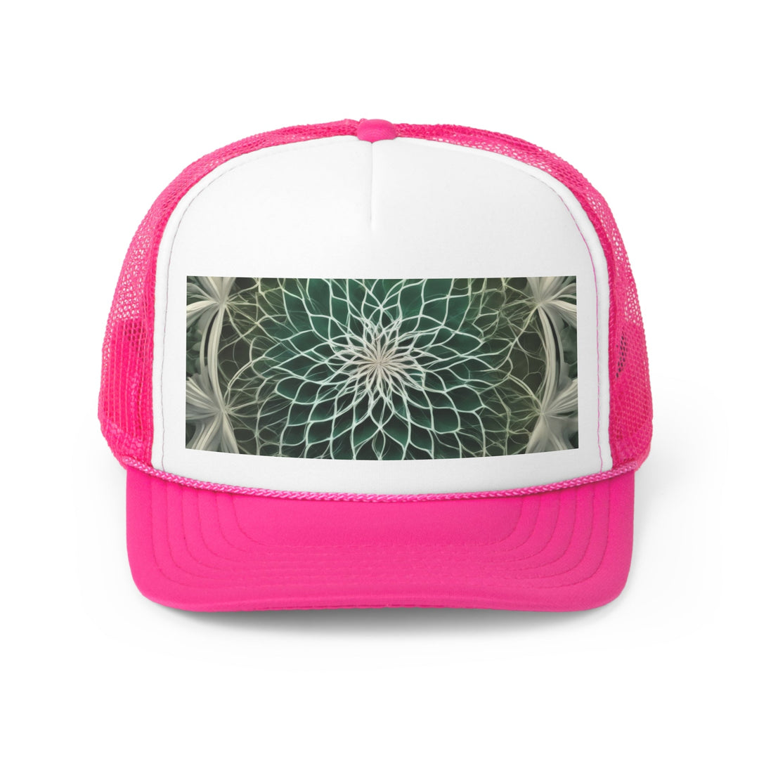 Ethereal Floral Mandala - Trucker Hat - Hats - g(0D·IO) - Pink - One size -