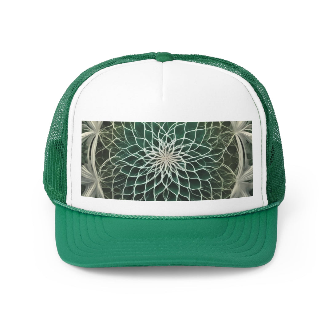 Ethereal Floral Mandala - Trucker Hat - Hats - g(0D·IO) - Green - One size -