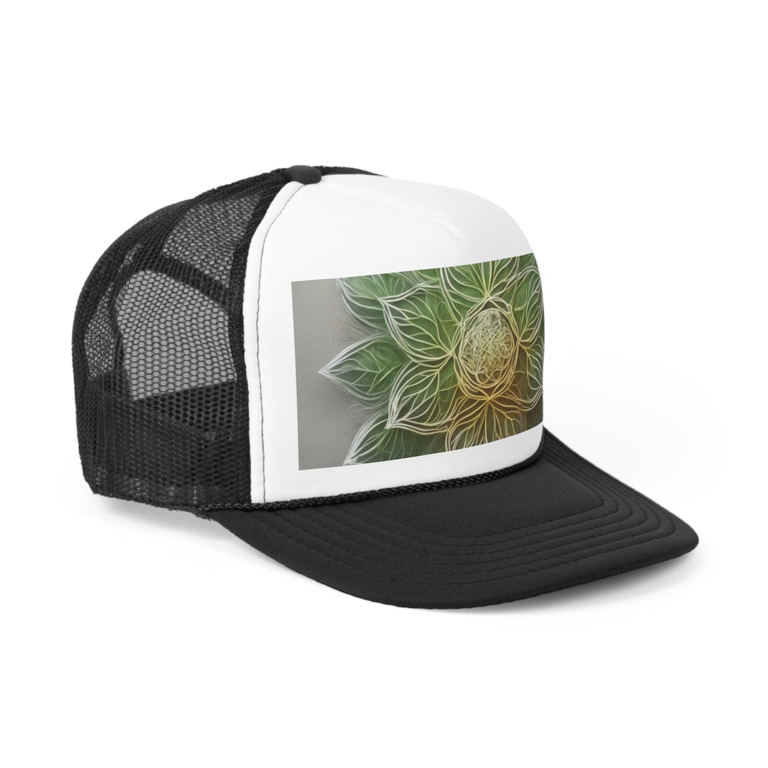 Ethereal Floral Mandala - Trucker Hat - Hats - g(0D·IO) - Pink - One size -