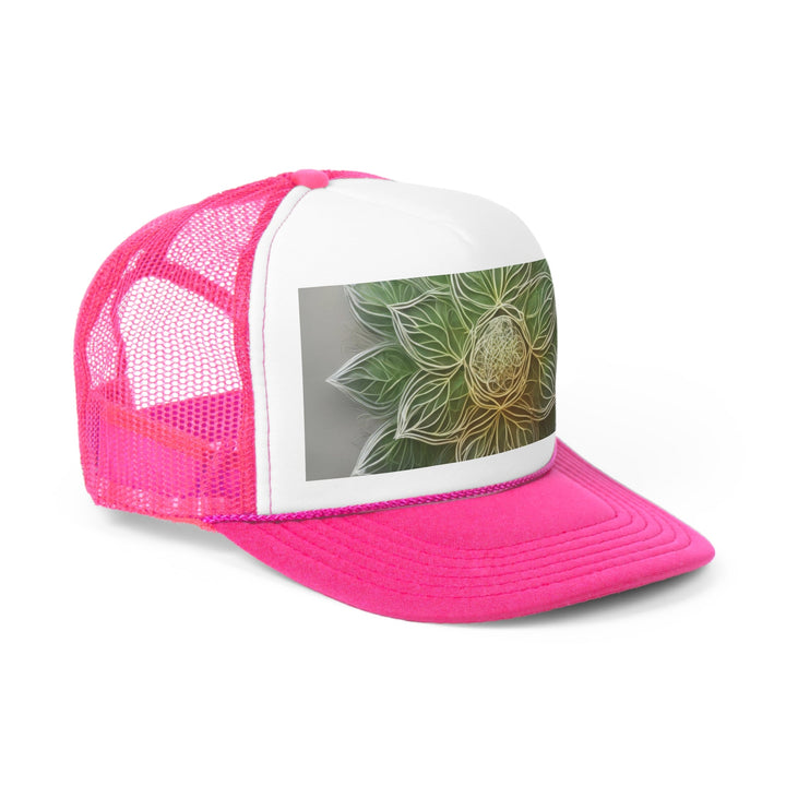 Ethereal Floral Mandala - Trucker Hat - Hats - g(0D·IO) - Pink - One size -