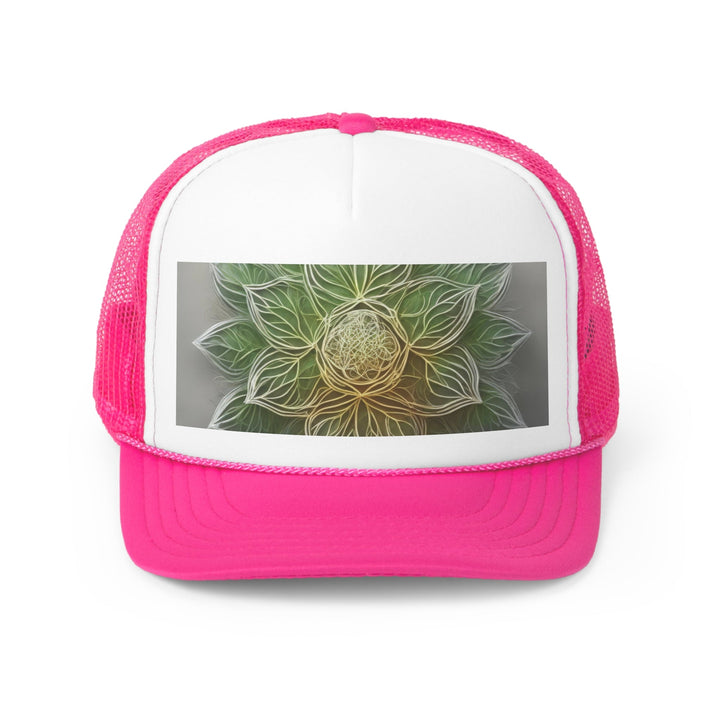 Ethereal Floral Mandala - Trucker Hat - Hats - g(0D·IO) - Pink - One size -