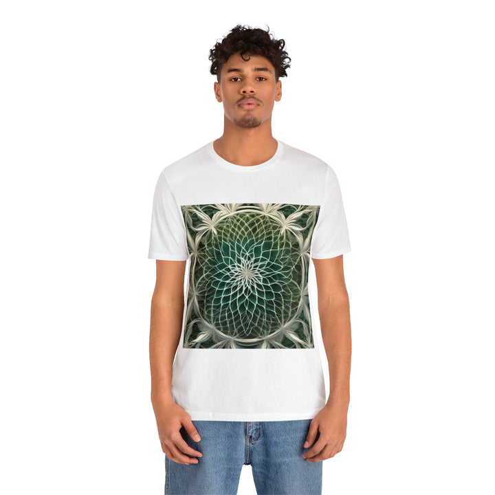 Ethereal Floral Mandala - Unisex Jersey Short Sleeve Tee - T-Shirt - g(0D·IO) - Black - S -