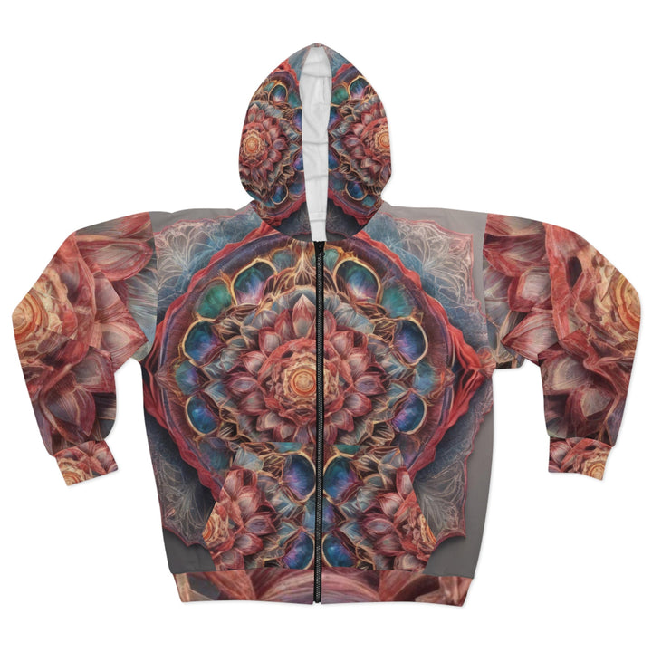 Ethereal Floral Mandala - Unisex Zip Hoodie - All Over Prints - g(0D·IO) - XS - -