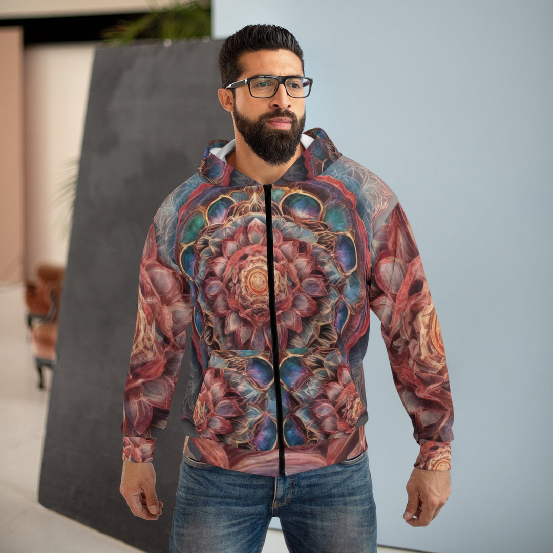 Ethereal Floral Mandala - Unisex Zip Hoodie - All Over Prints - g(0D·IO) - XS - -