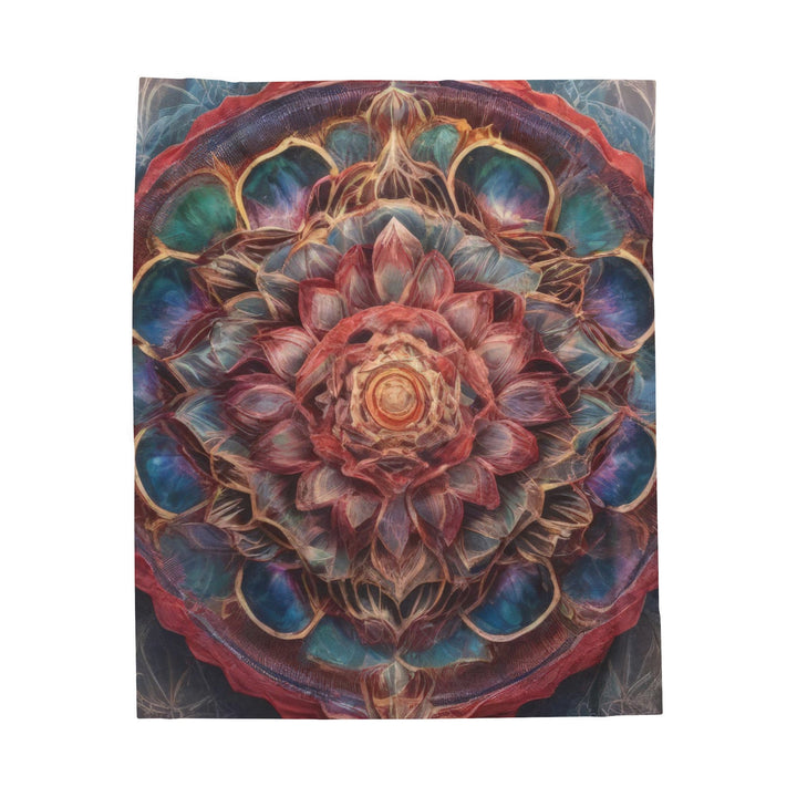 Ethereal Floral Mandala - Velveteen Plush Blanket - All Over Prints - g(0D·IO) - 50" × 60" - -