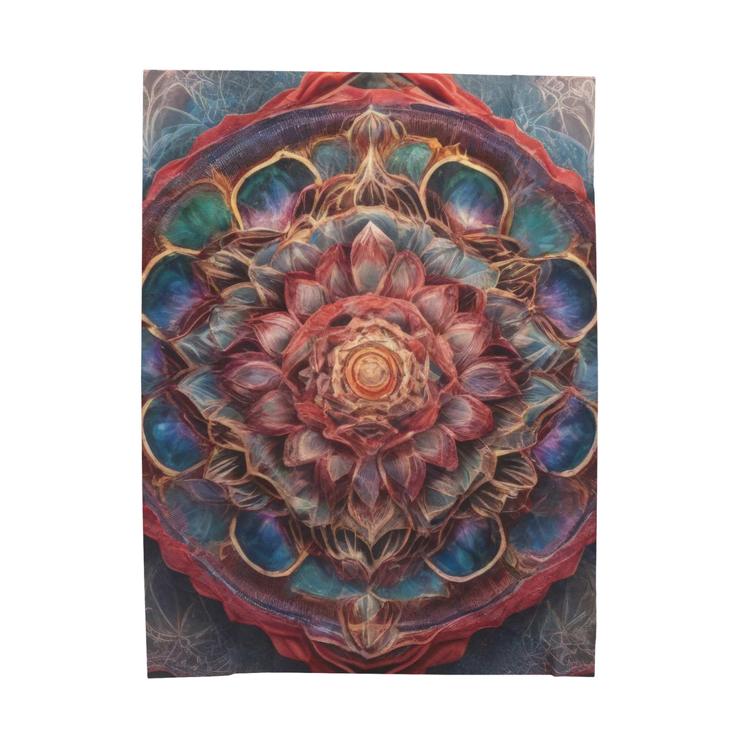 Ethereal Floral Mandala - Velveteen Plush Blanket - All Over Prints - g(0D·IO) - 60" × 80" - -