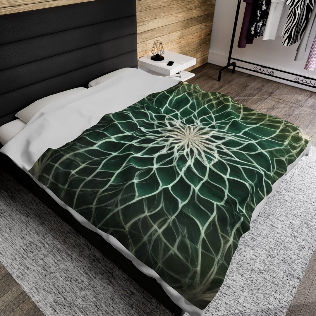 Ethereal Floral Mandala - Velveteen Plush Blanket - All Over Prints - g(0D·IO) - 30" × 40" - -