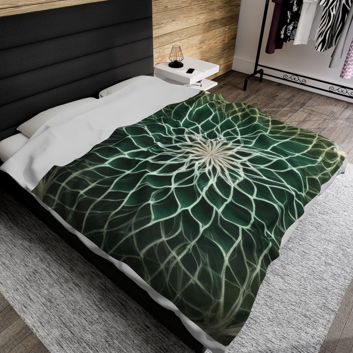 Ethereal Floral Mandala - Velveteen Plush Blanket - All Over Prints - g(0D·IO) - 30" × 40" - -