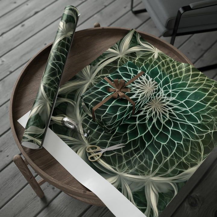 Ethereal Floral Mandala - Wrapping Paper - Home Decor - g(0D·IO) - 30'' x 72'' - Matte -