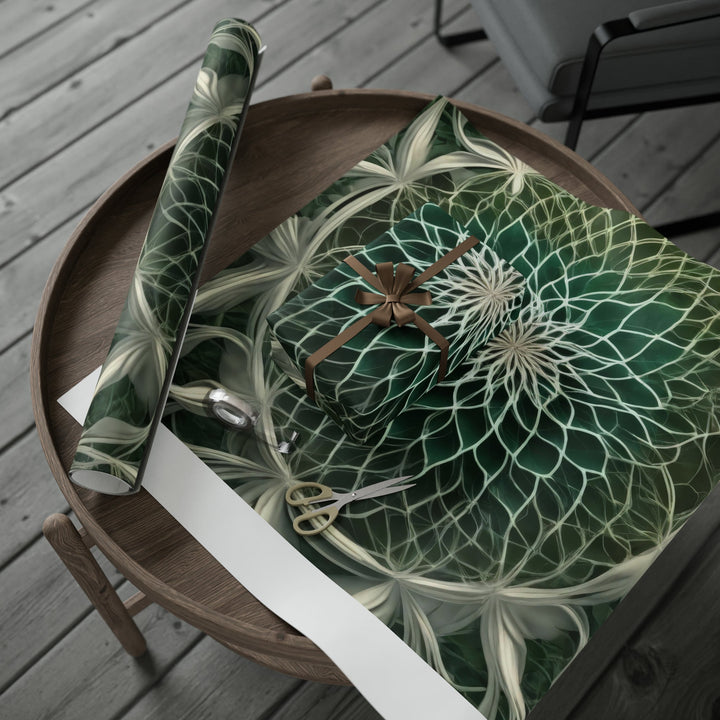 Ethereal Floral Mandala - Wrapping Paper - Home Decor - g(0D·IO) - 30'' x 72'' - Matte -