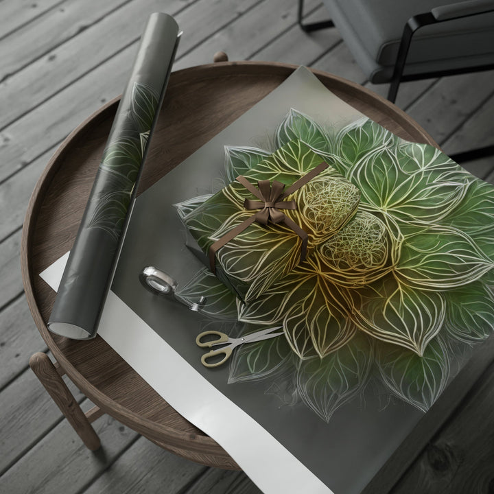 Ethereal Floral Mandala - Wrapping Paper - Home Decor - g(0D·IO) - 30'' x 72'' - Matte -