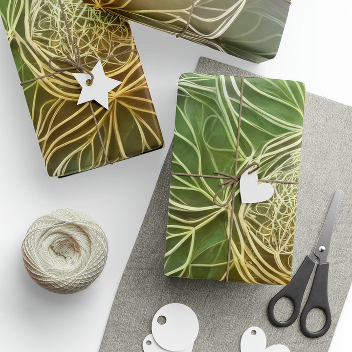 Ethereal Floral Mandala - Wrapping Paper - Home Decor - g(0D·IO) - 30'' x 72'' - Matte -