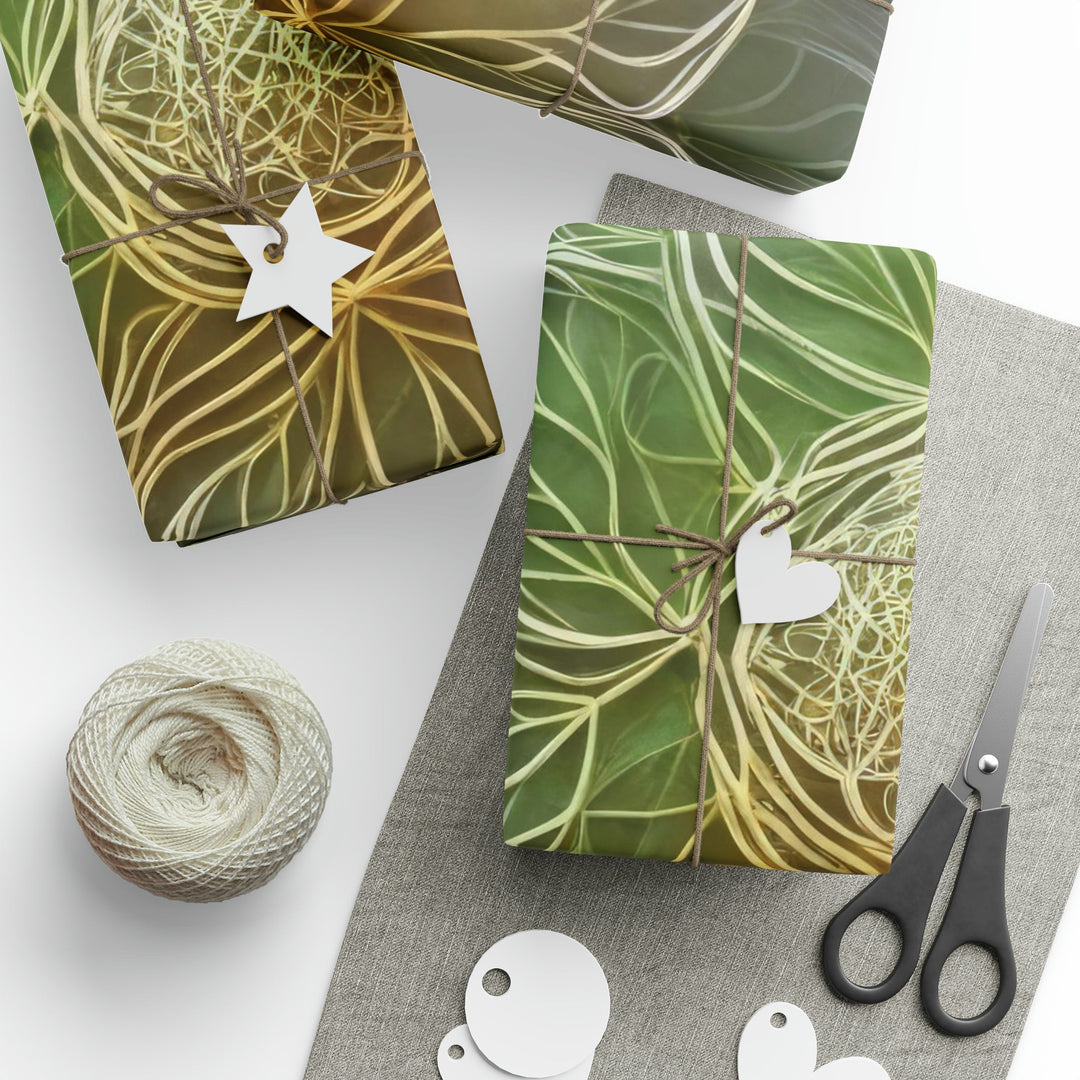 Ethereal Floral Mandala - Wrapping Paper - Home Decor - g(0D·IO) - 30'' x 72'' - Matte -