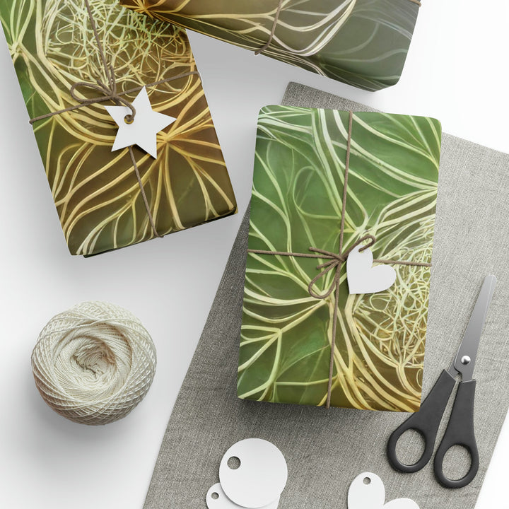 Ethereal Floral Mandala - Wrapping Paper - Home Decor - g(0D·IO) - 30'' x 72'' - Matte -