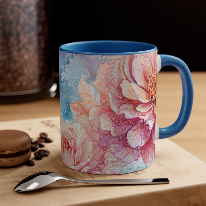 Ethereal Floral Whirl - Accent Coffee Mug - Mug - g(0D·IO) - Pink - 11oz -