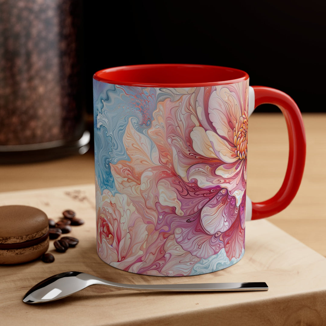 Ethereal Floral Whirl - Accent Coffee Mug - Mug - g(0D·IO) - Pink - 11oz -