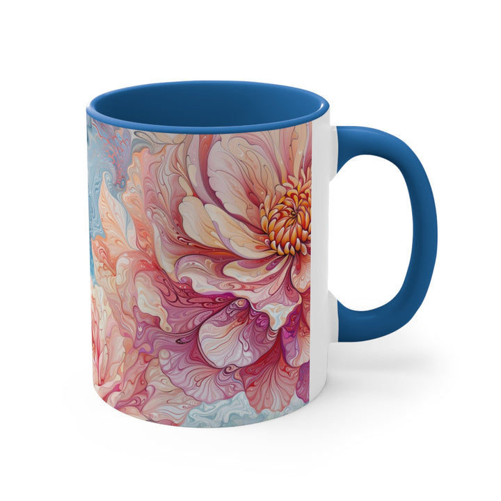 Ethereal Floral Whirl - Accent Coffee Mug - Mug - g(0D·IO) - Pink - 11oz -