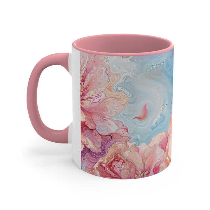 Ethereal Floral Whirl - Accent Coffee Mug - Mug - g(0D·IO) - Pink - 11oz -