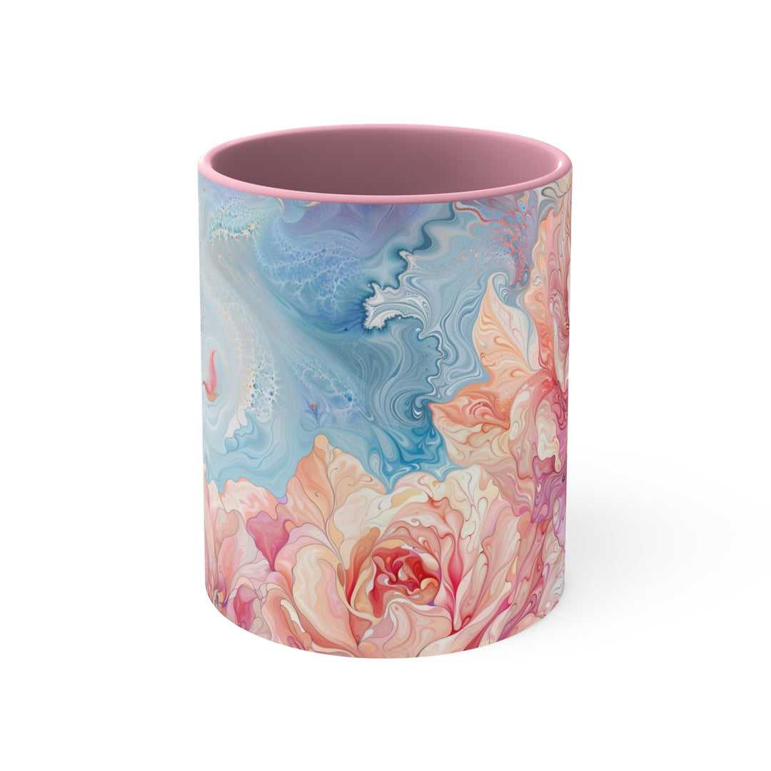 Ethereal Floral Whirl - Accent Coffee Mug - Mug - g(0D·IO) - Pink - 11oz -