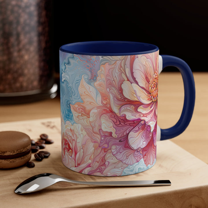 Ethereal Floral Whirl - Accent Coffee Mug - Mug - g(0D·IO) - Pink - 11oz -