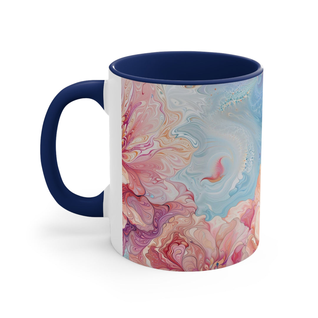 Ethereal Floral Whirl - Accent Coffee Mug - Mug - g(0D·IO) - Pink - 11oz -