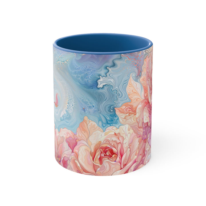 Ethereal Floral Whirl - Accent Coffee Mug - Mug - g(0D·IO) - Blue - 11oz -