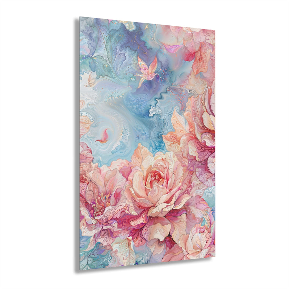 Ethereal Floral Whirl - Acrylic Prints (French Cleat Hanging) - Home Decor - g(0D·IO) - 24" x 36" (Vertical) - 0.25'' -
