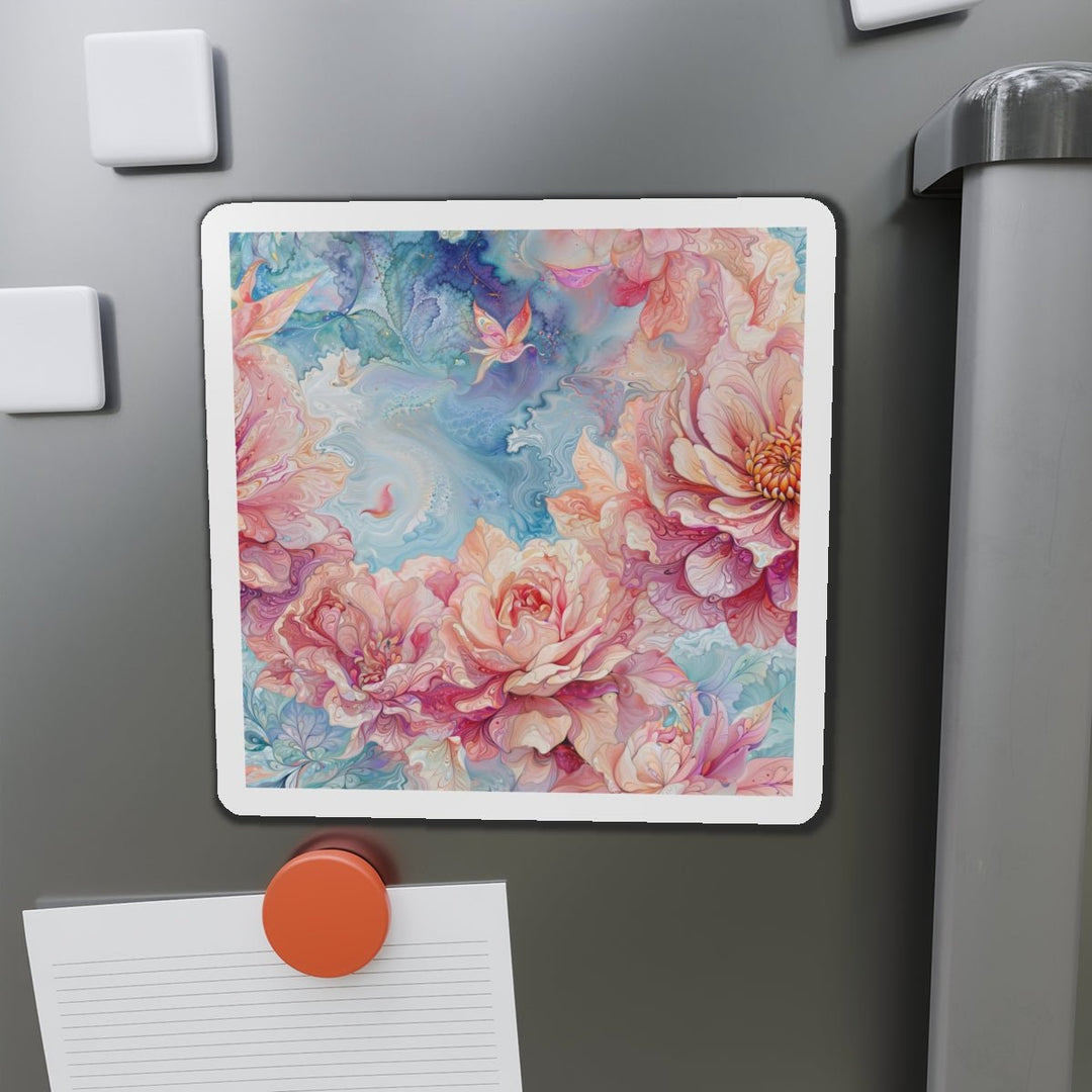 Ethereal Floral Whirl - Die-cut Magnet - Home Decor - g(0D·IO) - 6 × 6" - Die-Cut - 1 pc