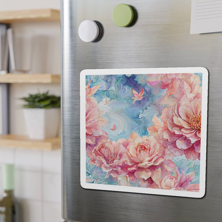 Ethereal Floral Whirl - Die-cut Magnet - Home Decor - g(0D·IO) - 6 × 6" - Die-Cut - 1 pc