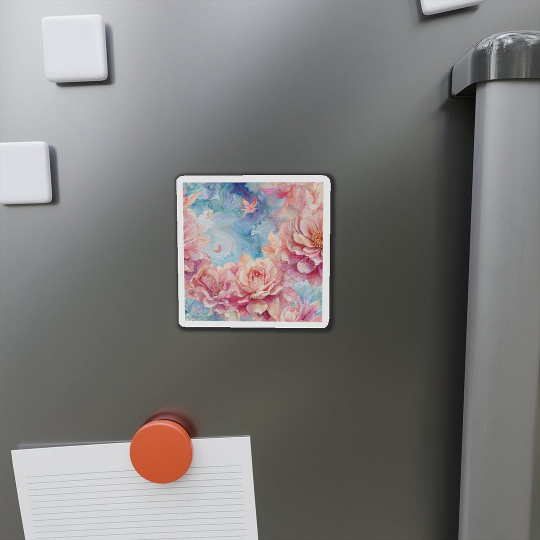 Ethereal Floral Whirl - Die-cut Magnet - Home Decor - g(0D·IO) - 6 × 6" - Die-Cut - 1 pc