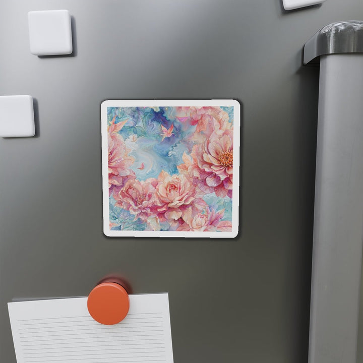 Ethereal Floral Whirl - Die-cut Magnet - Home Decor - g(0D·IO) - 6 × 6" - Die-Cut - 1 pc