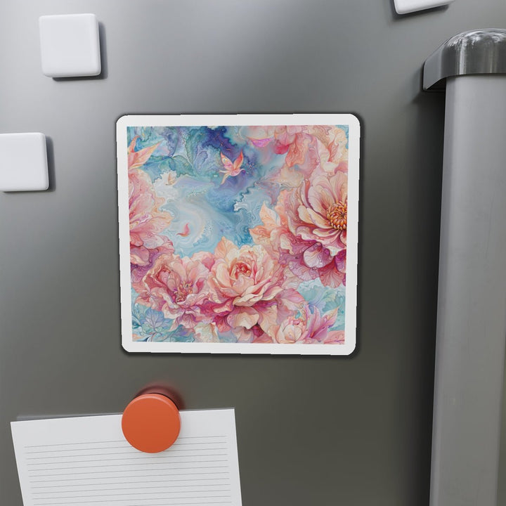 Ethereal Floral Whirl - Die-cut Magnet - Home Decor - g(0D·IO) - 6 × 6" - Die-Cut - 1 pc