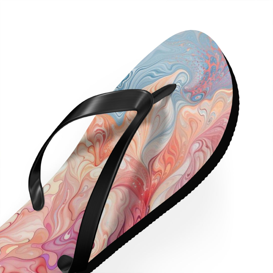 Ethereal Floral Whirl - Flip Flops - Shoes - g(0D·IO) - XL - Black sole -