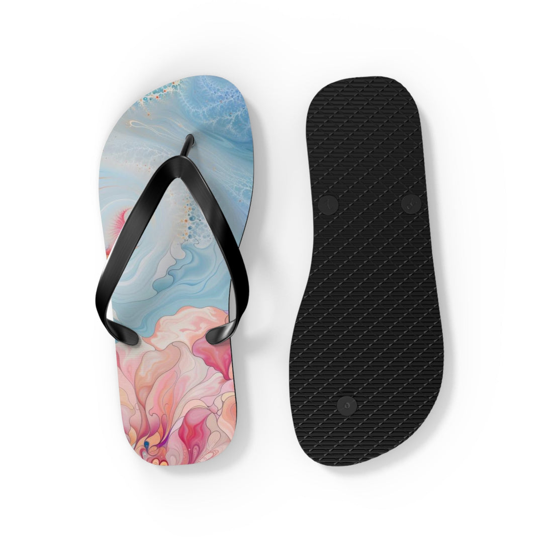 Ethereal Floral Whirl - Flip Flops - Shoes - g(0D·IO) - XL - Black sole -