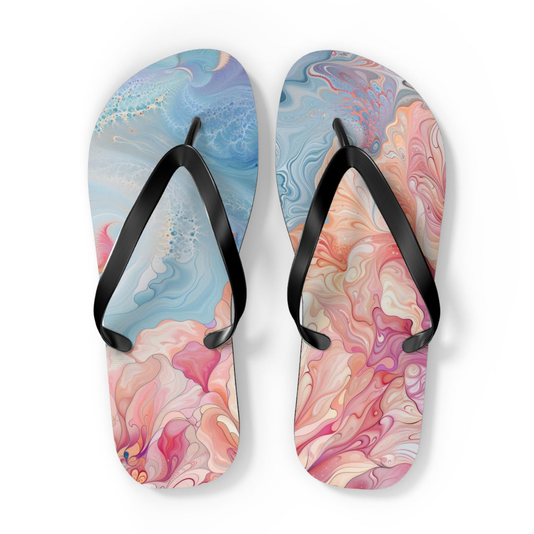 Ethereal Floral Whirl - Flip Flops - Shoes - g(0D·IO) - XL - Black sole -