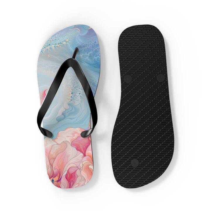 Ethereal Floral Whirl - Flip Flops - Shoes - g(0D·IO) - XL - Black sole -