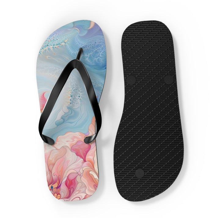 Ethereal Floral Whirl - Flip Flops - Shoes - g(0D·IO) - XL - Black sole -