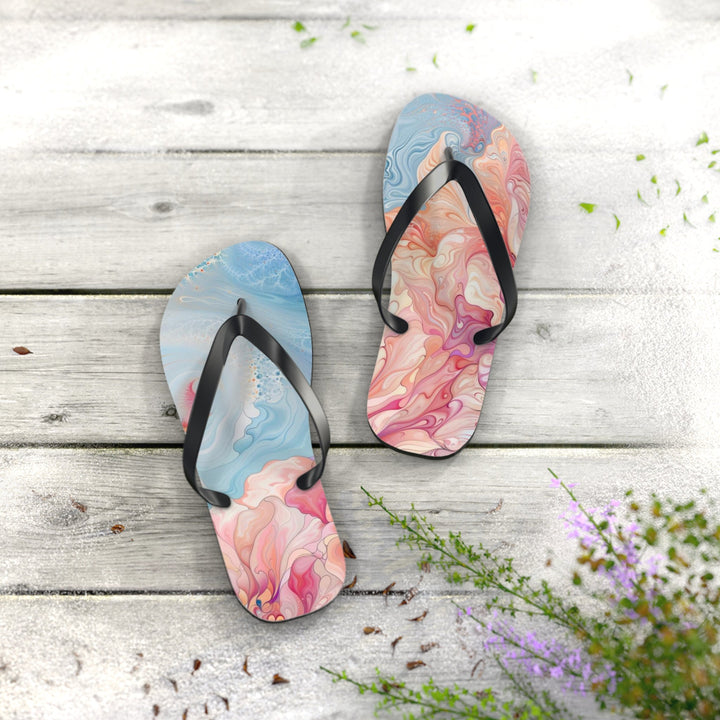 Ethereal Floral Whirl - Flip Flops - Shoes - g(0D·IO) - XL - Black sole -