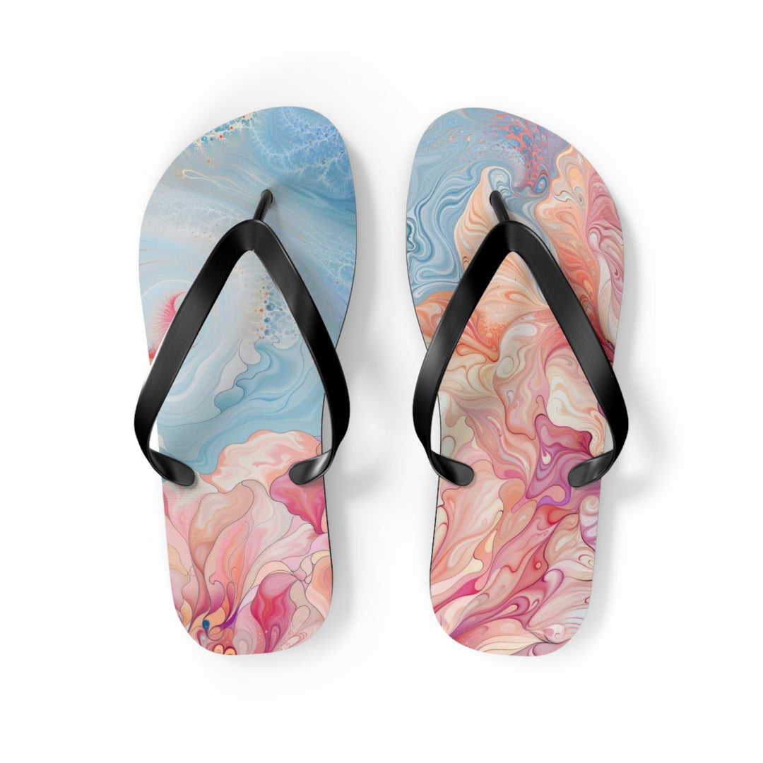 Ethereal Floral Whirl - Flip Flops - Shoes - g(0D·IO) - M - Black sole -