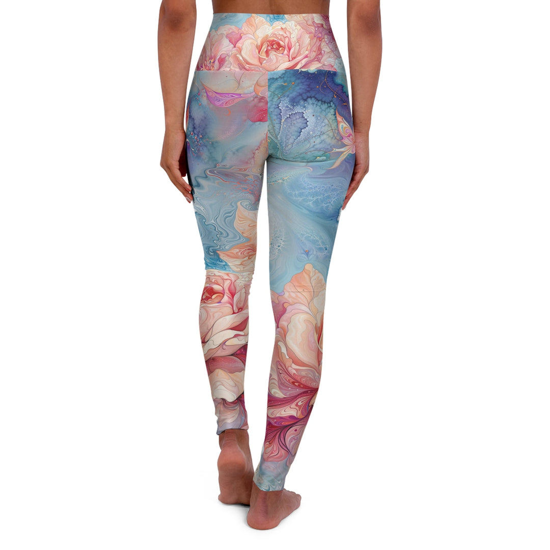 Ethereal Floral Whirl - High Waisted AOP Yoga Leggings - All Over Prints - g(0D·IO) - XS - -